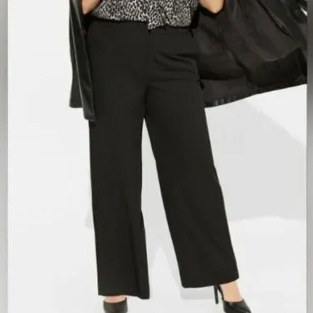 NWT Torrid High-Rise Wide Leg Trouser Black, Size 20 Short (B3)